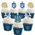 Big Dot of Happiness Happy Hanukkah  Cupcake Decoration  Chanukah Holiday Party Cupcake Wrappers and Treat Picks Kit  Set of 24