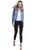 Venus Womens Jean Jacket Classic Fit 6 Button Closure Front Long Sleeves NonFunctional Pockets  Medium Wash  M
