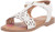 Josmo Girls Diana Flat Sandal White 6 Medium US Toddler