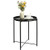 danpinera Side Table Round Metal Outdoor Side Table Small Sofa End Table Indoor Accent Table Round Metal Coffee Table Waterproof Removable Tray Table for Living Room Bedroom Balcony Office Black