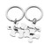 Eilygen Mama Bear Papa Bear Puzzle Keychain Set Dad Mom Gift Father Mother Jewerly Gift for Couples