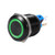 Latching Push Button Switch, Keenso Metal Black Shell Suitable for 12mm Self-locking On/Off LED Latch Control High Flush Push Button Switch 3A(Green)