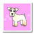 3dRose ht408971 Cute Miniature Schnauzer Wheaten Coat Cartoon Dog Iron on Heat Transfer for White Material 8 by 8Inch