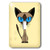 3dRose lsp61681Cute Siamese Cat Paw Prints Design Single Toggle Switch Multicolor