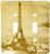 3dRose lsp67952Eiffel Tower Paris France 1889 Sepia Tone Double Toggle Switch Multicolor