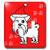 3dRose lsp108612 Cute White Maltese Red with Santa Hat Double Toggle Switch