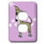 3dRose lsp120966 Cute Italian Greyhound Fawn Tan Purple Pawprint Background 2 Plug Outlet Cover