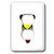 3dRose lsp284876 Cute Chicken Face White 2 Plug Outlet Cover