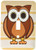 3dRose lsp285321 Cute Owl Stripe Toggle Switch Brown Cream Taupe