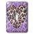 3dRose lsp308681 Lavender and Brown Leopard Print Heart Fashion Toggle Switch
