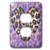 3dRose lsp308686 Lavender and Brown Leopard Print Heart Fashion Outlet Cover