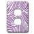 3dRose lsp634846 Purple and White Zebra Print Plug Outlet Cover Multicolor
