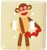 3dRose LLC lsp635142 Cute Sock Monkey with Hearts Animal Art Double Toggle Switch
