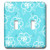 3dRose lsp775022 Hawaiian Hibiscus Flower Print Double Toggle Switch Multicolor