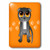 3dRose lsp775101 Cute Grey Scottish Fold Cat Cartoon Single Toggle Switch Multicolor