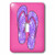 3dRose lsp775331 Cute Flip Flops Purple and Pink Single Toggle Switch Multicolor