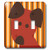 3dRose lsp791552 Cute Red Dog Double Toggle Switch