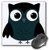 3dRose LLC 8 x 8 x 025 Inches Cute Steel Blue Diamond Patterned Owl Mouse Pad mp610301