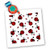 3dRose Janna Salak Designs Love Bugs Red Ladybug Print with Hearts Square Quilt Sheet 10 by 10Inch