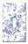 Art Plates 1 Gang Toggle Wall Plate  Blue Flower Line Art