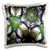 3dRose Emerald Green Blue Light Purple and Brown Pillow Case, 16 x 16
