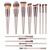 Makeup Brushes Set 14Pcs Professional Kabuki Brush set Premium Synthetic Brush For Blush Powder Foundation Blending Concealers Eyebrow Eyelash Eye shadow Cosmetics Make up Brush Kit