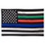 Hero Designs Thin Blue Line Green Line Red Line Flag Supporting Military Fire and Police 3x5 Foot Flag