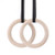LIONLINK Wood Gymnastic Rings Exercise Olympic Rings 1500lbs with Adjustable Buckle 16ft Long Straps Gym Exercise Rings Training Rings for Home Gym Full Body Workout