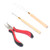 FeiHong Hair Extension Tools Kit Plier Hair Pulling Hooks Beads Device for Micro Ring Loop Hair Feather Hair I Stick Hair Extensions 3pcs Kit for hair extension