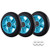 Polyurethane Replacement Wheels 3Pack wSpacers Compatible with EzyRoller ClassicDrifterJunior Kid RideOn Toy Scooter Blue