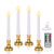 79 Inch Warm White Flameless Flickering Taper Candles Battery Operated LED Candles with Timer Remote Removable Candlestick and Suction Cups Christmas Wedding Halloween Decorations Pack of 4