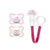 MAM Pacifiers and Baby Pacifier Clip, Baby Pacifier 0-6 Months and Baby Pacifier Clip, Best Pacifier for Breastfed Babies, I Love Daddy' Design Collection, Girl, 3-Count
