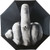 Tinsow Funny Folding Middle Finger Umbrella Creative Gift for ManWomen BlackMiddle Finger Pattern