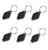 RaySoar Pack of 6 Ultra Bright Mini LED Keychain Flashlight Key ring Flashlight Keychain LED Flashlight LED Keychain Light  White Light with Black Shell