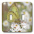 3dRose lsp_12316_2 Yellow Butterfly On Wild Daisies Double Toggle Switch