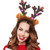 HANSGO Reindeer Antlers Headband LED Deer Antlers Headband with Bells Light Up Christmas Reindeer Ears Headband