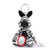 DEMDACO Polka Dot Zebra Stripe 12 inch Childrens Engaging Activity Plush Rattle Toy with Teether