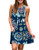 Luranee Summer Dresses Womens Casual Work Clothing Crew Neck Floral Print Sleeveless Flattering Office House Beach Vacation Clothes Cool Graceful Cute Above Knee Flowing Tank Dress Medium Dark Blue