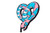 Trans Pride Noodle Love Enamel Pin in LGBTQ Transgender Pride Flag Colors