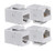 Ethernet Keystone Jack Conshine Cat5e  Cat6 RJ45 FeedThrough White Snapin Keystone Coupler Jack 4Pack