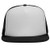 Otto SNAP Round Flat Visor High Crown Mesh Back 5 Panel Trucker Snapback  BlkWhtBlk