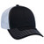 Otto 6 Panel Low Profile Contrast Vertical Mesh Back Cap  BlkBlkWht