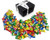 Toxic Waste Assorted Sour Candy 1 lb Bag in a BlackTie Box