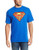 DC Comics Mens Superman Classic Logo Royal Medium
