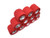 WildCow 2 Red Vet Wrap Tape Bulk 12 Pack Cohesive Bandage Wraps Self Adherent Grip Rolls  Solid Colors