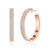 Hoop Earrings for Women S925 Sterling Silver Post Cubic Zirconia Open Hoop Earrings 30mm Rose Gold Hoop Earrings for Women