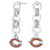 Pro Specialties Group NFL Chicago Bears Circle Links Post Earrings