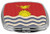 Rikki Knight Compact Mirror on Distressed Wood Design Kiribati Flag 3 Ounce