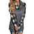 Tsmile Womens Turtleneck Cowl Neck Tops Plaid Patchwork Shirts Oversized Tunic Long Sleeve Pullover Black 2XL