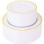 120 Pieces Gold Plastic Plates White Disposable Plates with Gold Rim includes 60 Dinner Plates 1025 60 Dessert Plates 75 120 Pieces Gold Plastic Plates White Disposable Plates with Gold Rim includes 60 Dinner Plates 1025 60 Dessert Plates 75
